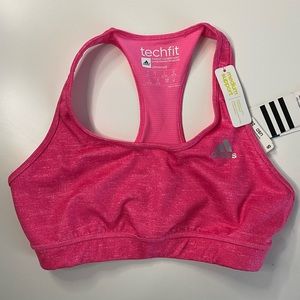 Adidas sports bra pink size small